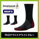 【P10倍】 スマートウール PhDアウトドアライトクルー 【送料無料】ソックス 靴下 くつ下 ウール 厚手 アウトドア 登山 トレッキング ハイキング ライトクルー メンズ
