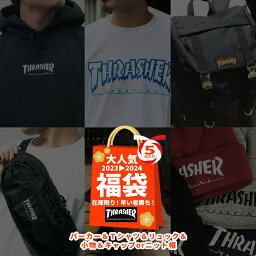 THRASHER スラッシャー <strong>福袋</strong> <strong>メンズ</strong> アパレル 服 2023 2024 5点入り 送料無料 ハッピーバッグ ウィンターバッグ パーカー Tシャツ リュック キャップorニット帽 小物 レディース 私服 ストリート カジュアル スケーター スケートボード ブランド