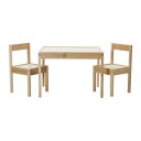【IKEAイケア】LATT子供用テーブル＆チェア2脚セット