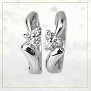 プラチナ/Ptフープイヤリング(ピアリング)(ダイヤ0.08ct)(12mm)(ed0026pt)【楽ギフ_包装選択】