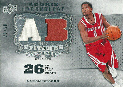 アーロン ブルックス NBAカード 2007/08 UD Chronology Stitches In Time 50枚限定！（20/50）/ Aaron Brooks