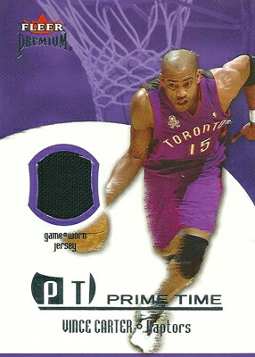 ビンス カーター Vince Carter NBAカード 02/03 Fleer Premium Prime Time Game Used