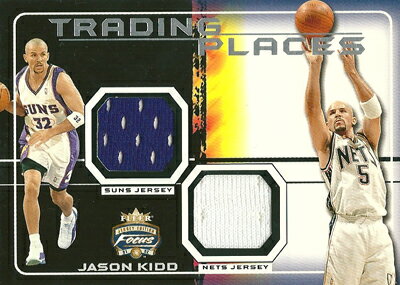 ジェイソン・キッド NBAカード Jason Kidd 01/02 Fleer Focus Trading Places Jerseys