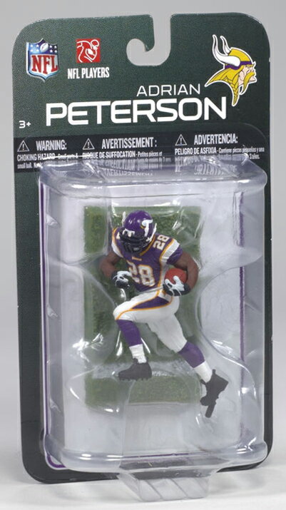 NFL McFarlane 3インチ 7 / マクファーレン エイドリアン・ピーターソン / Adrian Peterson ミネソタ・バイキングス / パープル