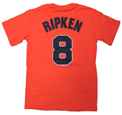 カル・リプケン / Cal Ripken Jr.クーパーズタウン ネーム＆ナンバーTシャツオリオールズ#8/オレンジ