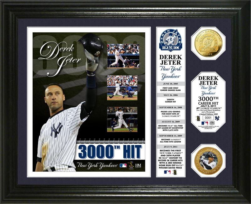 デレク・ジーター 3000本安打記念フォトプラーク 3000枚限定 Derek Jeter ★7/11再入荷予定！