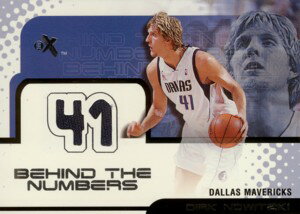 【ダーク　ノヴィツキー】2001/02 E-X Behind the Numbers Jersey　/Dirk Nowitzki