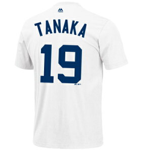 【送料無料】 田中将大 ネーム＆ナンバー Tシャツ (ヤンキース/ホワイト/#19) / Masahiro Tanaka
