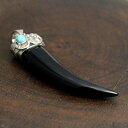 ネイティブアメリカン インディアン 狼 オオカミ 牙 キバ ターコイズ ブラックオニキス オニキス シルバー925 ペンダントトップ ペントップ ペンヘッド アクセサリー