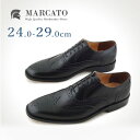 ショッピング 革靴 ウイングチップ ブラック ビジネスシューズ 内羽根 Marcato