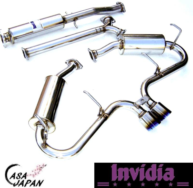 INVIDIA ミニ クーパーS R53 ハッチバック 1.6L 2003~2004年 キャットバック マフラー エキゾースト T304ステンレス チタンブルーチップ インビディア N1 +BS