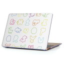MacBook Air 13inch 2018 専用 デザインハードケース A1932 Apple マックブック エア ノートパソコン カバー ケース ハードカバー クリア 透明 アクセサリー 保護 002507 英語 文字 カラフル
