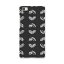 HUAWEI P8 Lite Huawei p8lite simfree SIMフリー スマホ カバー 全機種対応 あり ケース スマホケース スマホカバー PC ハードケース ハート 黒 柄 012515