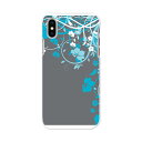 iphone Xs iPhone 10s アイフォーン エックスエス テンエス softbank docomo au スマホ カバー スマホケース スマホカバー TPU ソフトケース 005747 花 フラワー 青