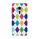 ZenFone 3 ZE520KL 【2個以上送料無料】スマホ カバー 全機種対応 あり ZenFone 3 ケース スマホケース スマホカバー PC ハードケース ZenFone 3 ZE520KL アーガイル 模様 チェック・ボーダー 007102 ASUS エイスース simfree SIMフリー