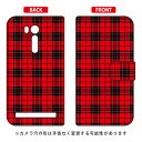 【送料無料】 手帳型スマートフォンケース Cf LTD チェック柄 (RED) / for ZenFone Go ZB551KL/MVNOスマホ(SIMフリー端末) 【Coverfull】zenfone go ケース zenfone go カバー ゼンフォンゴー ケース ゼンフォンゴー カバー zb551kl ケース