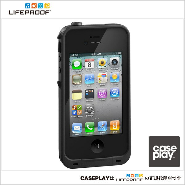 【LIFEPROOF】iPhone4/4S LifeProof Case Gen2 Black/ブラック 防水・防塵・耐衝撃ライフプルーフケース for iPhone4/4Sケース【CASEPLAY】caseplayは【Lifeproof】の正規代理店です。