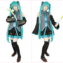 <strong>初音ミク</strong>　ネギ付きセット　<strong>コスプレ</strong>衣装