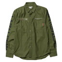 送料無料 NINE RULAZ LINE ナインルーラーズ Military Shirt ミリタリーシャツ 長袖 NRAW16-031 オリーブ