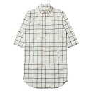 送料無料 NINE RULAZ LINE ナインルーラーズ Long Length Shirt 長袖 ロングシャツ ネルシャツ 七分袖 チェック メンズ NRSS17-008 ホワイト