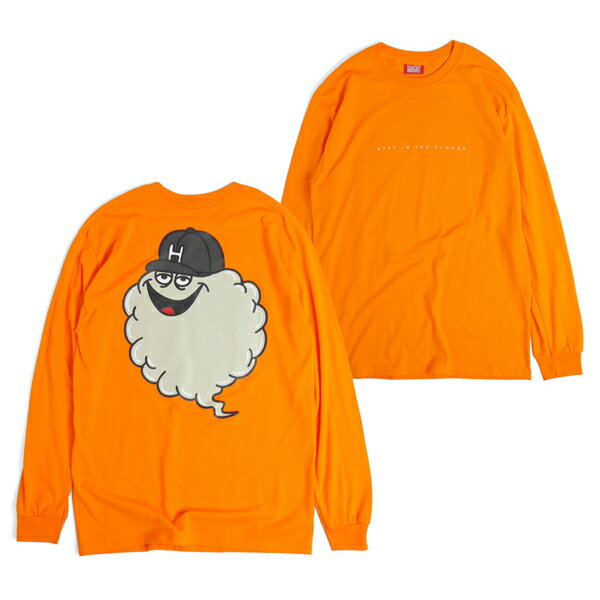 ヘイト Tシャツ メンズ レディース 送料無料 HAIGHT Big Cloudon L/S Tee 長袖 ロンT おしゃれ プレゼント ストリート ブランド NEON ORANGE ネオンオレンジ S-XXL HT-W181004
