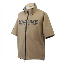 mazume <strong>マズメ</strong> <strong>レインウェア</strong> MZRJ-687 mazumeコンタクトレインジャケット ショートスリーブ タン L