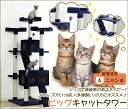 [キャットタワー]キャットタワー　ビッグ　QQ80038[ネイビー　紺　猫タワー猫　タワー激安据え置きフレンドタワー猫のおあそび人気爪とぎねこタワー][キャットタワー]新色ホワイト登場！