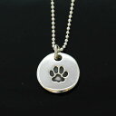 猫 シルバー ハンドメイドペンダント「あしあと」【猫 アクセサリー ネックレス】