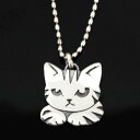 【送料無料】シルバー猫ペンダント ハコ猫(Mサイズ) 【猫アクセサリー】【楽ギフ_包装】