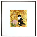 猫夢シルクスクリーン版画「秋桜猫」