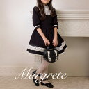 マルグレーテ　気品ワンピース[ワンピ][おでかけ][[黒][紺][レース][卒入学]子供ドレス クラシックな香りのするレース飾りのワンピースです。