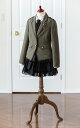 卒業式 スーツ 女の子 【子供服】ジュニア フォーマル 結婚式 発表会 女の子用 子供 卒業式 子供ドレス ネクタイ スカート ミリタリー風 ジャケット 柄シャツ 制服 150 160 165 cm カーキ