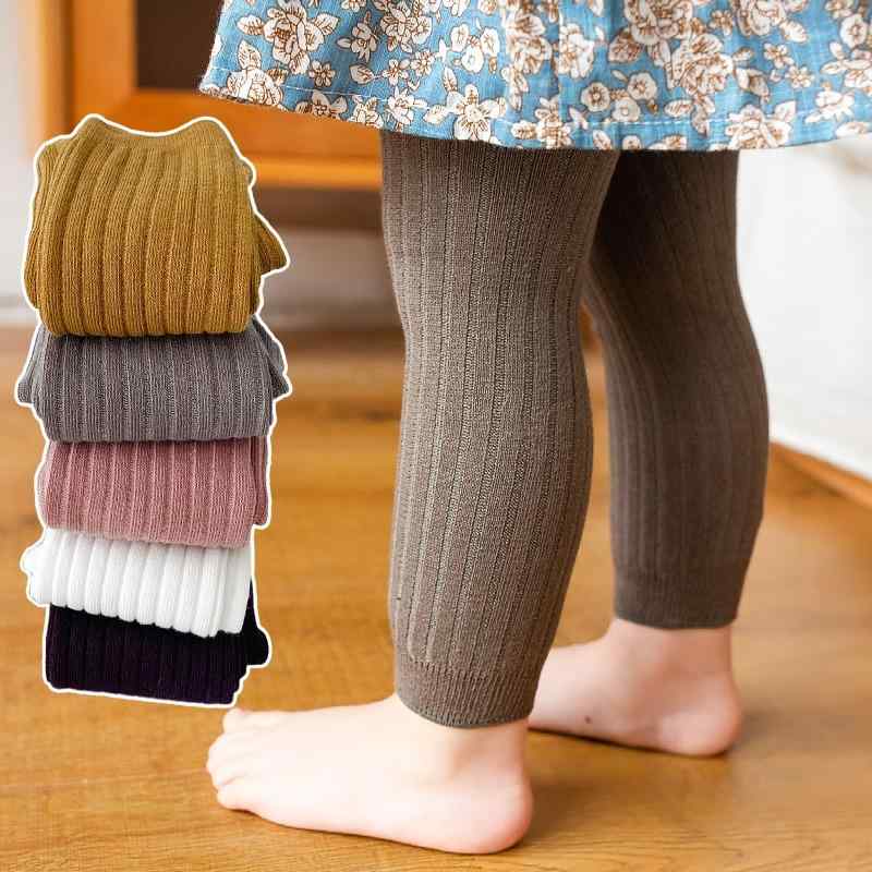 ベビー 赤ちゃん 純綿 コットン 春秋 薄手 おしりゆったり おむつ対応 レギンス スパッツ 足なしタイプ ホワイト 白 男女兼用 ボーイズ ガールズ ロングパンツ 長ズボン