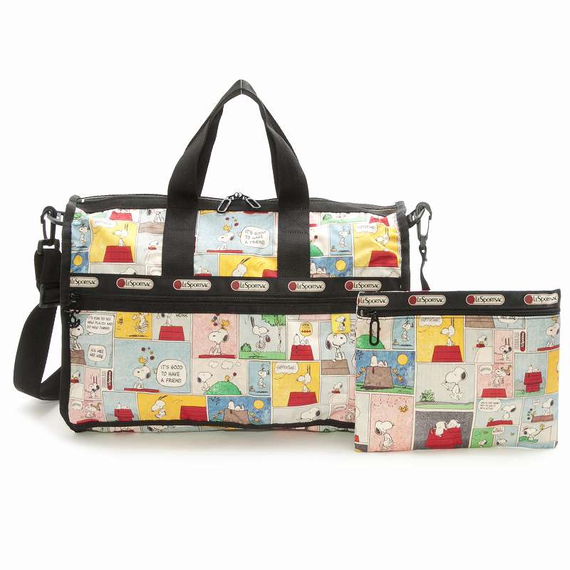 LeSportsac レスポートサック7184-P687 PEANUTS SNOOPY PATCHWORK/スヌーピーパッチワーク Medium Weekender(ミディアムウィークエンダー)ボストンバッグ/旅行/宿泊/合宿 【f】【新品/未使用/正規品】