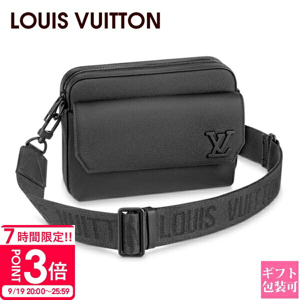 【P3倍】ルイヴィトン バッグ メンズ LOUIS VUITTON バッグ メンズ ヴィトンバッグ メンズ ボディバッグ カウハイドレザー ファストライン・メッセンジャー ブラック M22482 ルイ・ヴィトン バッグ ルイヴィトンバッグメンズ 自転車 バイク コンパクト バッグ