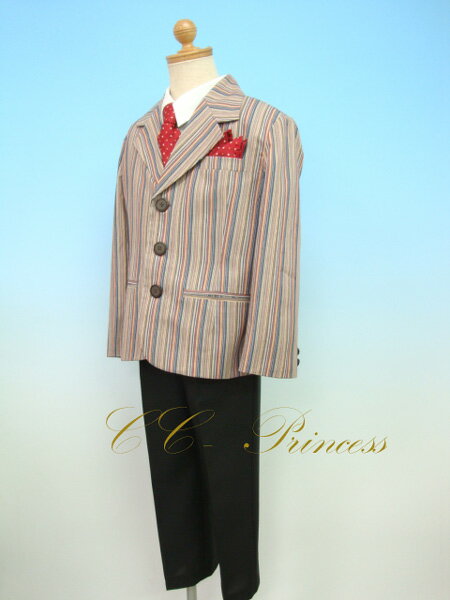 ≪オシャレなラインカラーのジャケットスーツ・5点セット≫・BY-022