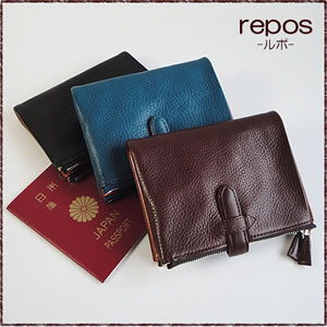 【repos】 ルポ・パスポートケース 海外旅行の必需品！イタリアンレザーを贅沢に使った大容量のパスポートケース【Cカンパニー】