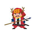 お名前シール(my目じるし アイロン 96ピース) 真田幸村 日本製 【代引不可 送料無料 クロネコDM便】 (おなまえシール/ネームラベル/子ども/子供/幼児/小学生/保育園/幼稚園/男の子 入学祝い).