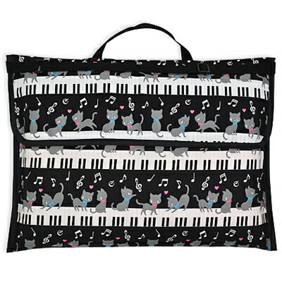防災頭巾カバー スタンダード（背板幅36cmタイプ） ピアノの上で踊る黒猫ワルツ（ブラック） 日本製...:ccstyle:10018939