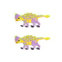 アイロン刺繍ワッペン アンキロサウルス(2個セット)【アイロンシート アップリケ】(子供 キッズ 幼児 小学生 幼稚園 男の子 入学祝い)