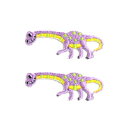 アイロン刺繍ワッペン アパトサウルス(2個セット)【アイロンシート アップリケ】(子供 キッズ 幼児 小学生 幼稚園 男の子 入学祝い)