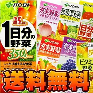 ★送料無料！最安挑戦！【伊藤園　充実野菜　1日分の野菜 ビタミンフルーツ 200ml×24本入】沖縄・離島・北海道は送料無料適応外です。　一日分の野菜 紙パック テトラ 野菜ジュース 特保 トクホ【smtb-TK】