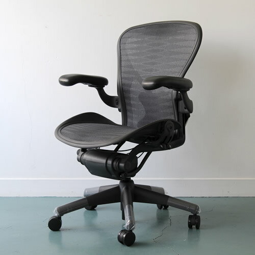 AE-02 Herman Miller ハーマンミラー アーロンチェア グラファイトカラーベース ポスチャーフィットフル装備 Bサイズ 張地 タキシード ブルーブラック【送料無料】正規販売店！