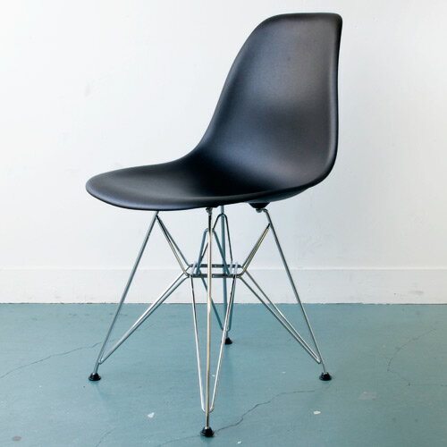 E1-0 Herman Miller ハーマンミラー Eames Shell Side Chairs イームズシェルサイドチェア DSR/ブラック DSR.47ZAE8【送料無料】