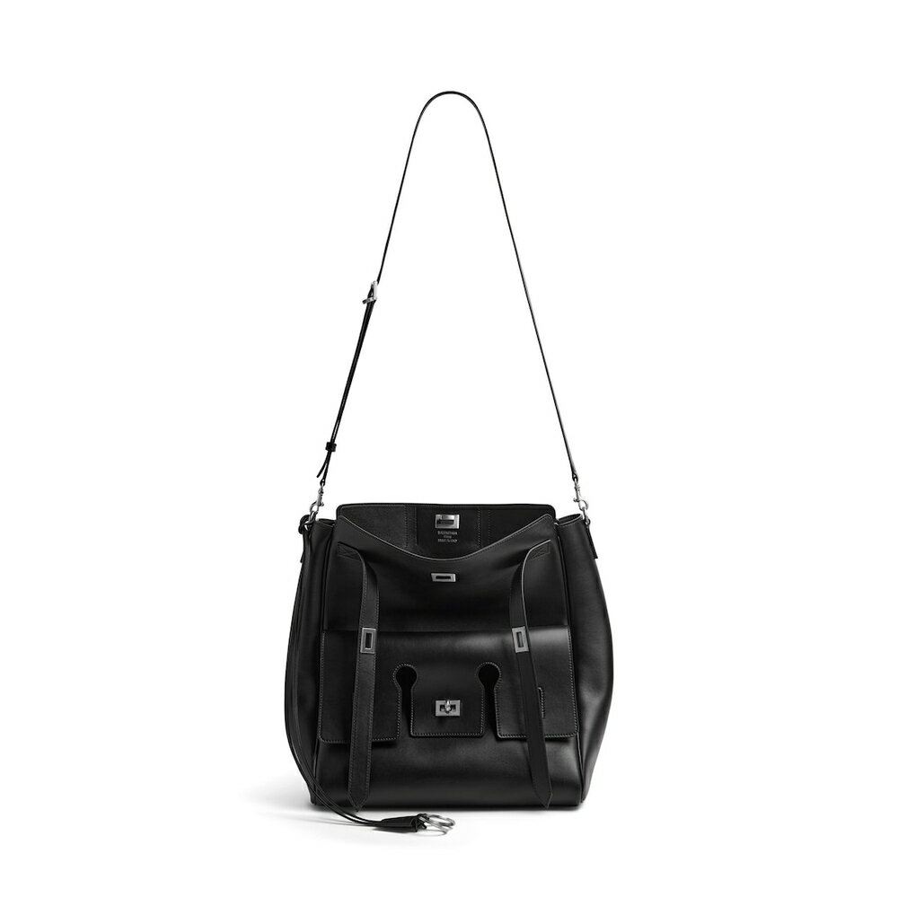 バレンシアガ BALENCIAGA メンズ BEL AIR ホーボー メッセンジャーバッグ【ブラック 】【送料無料】【正規品】