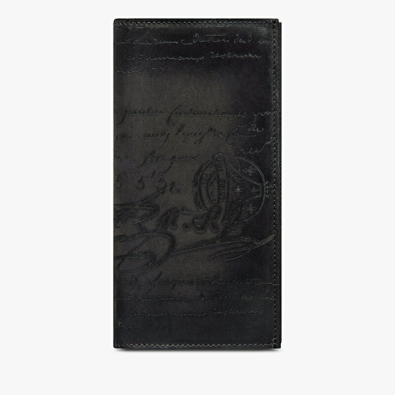 ベルルッティ Berluti エスパス スクリットレザー ロングウォレット 財布【nero grigio 】【送料無料】【正規品】