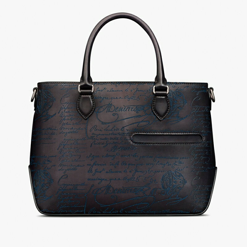 ベルルッティ Berluti トゥジュール XS スクリットレザー トートバッグ【nero grigio + saphyr 】【送料無料】【正規品】