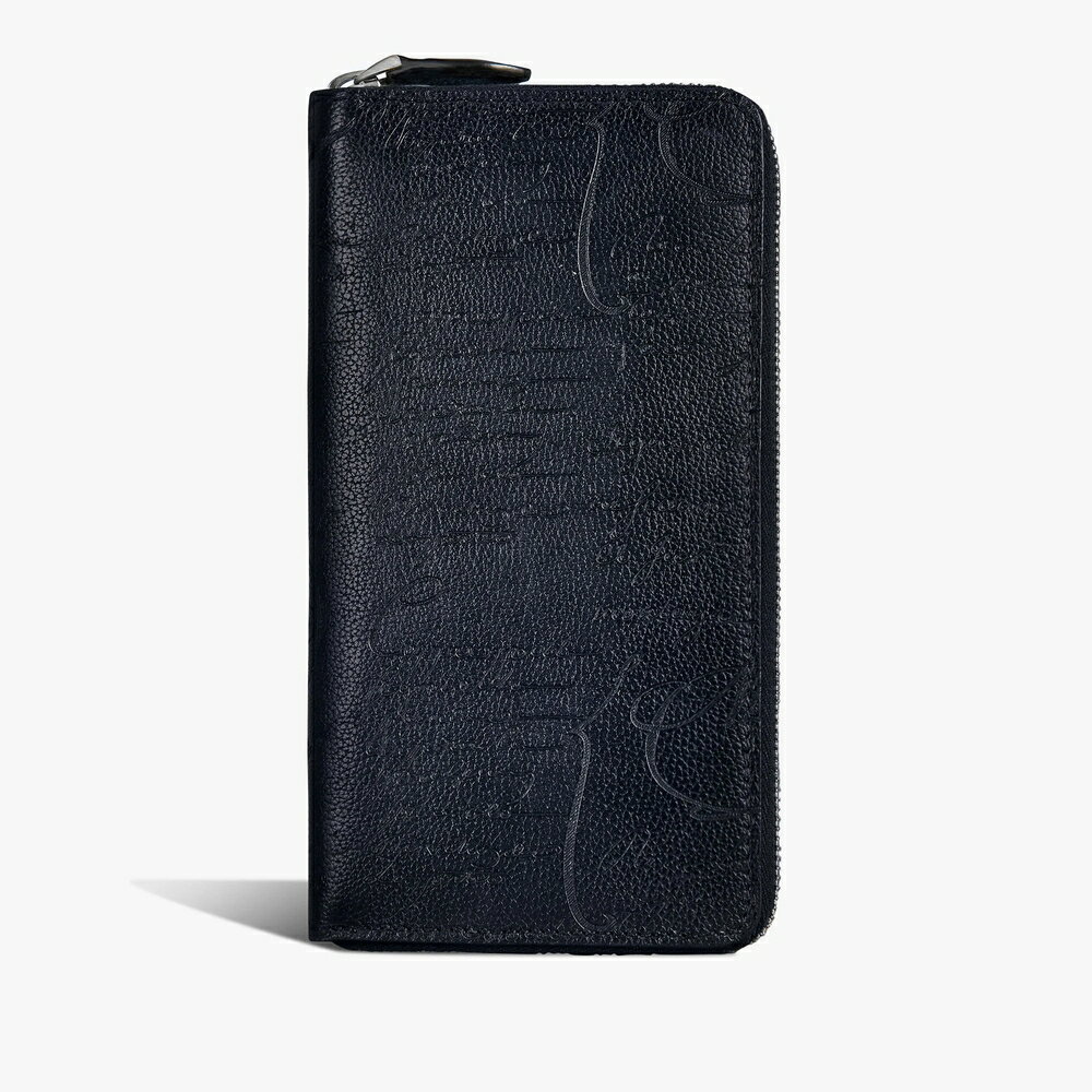 ベルルッティ Berluti イタウバ スクリットレザー ロング ジップウォレット 財布【indigo denim 】【送料無料】【正規品】