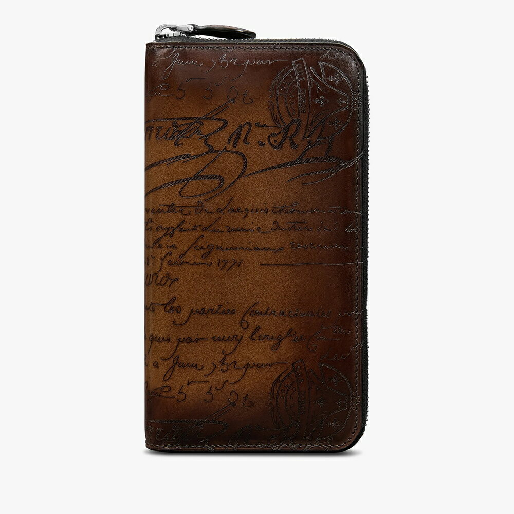 ベルルッティ Berluti イタウバ スクリットレザー ロング ジップウォレット 財布【cacao intenso 】【送料無料】【正規品】