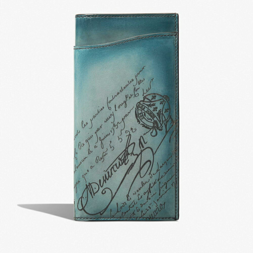 ベルルッティ Berluti エスパス グラディアント スクリットレザー ロングウォレット 財布【stone denim 】【送料無料】【正規品】